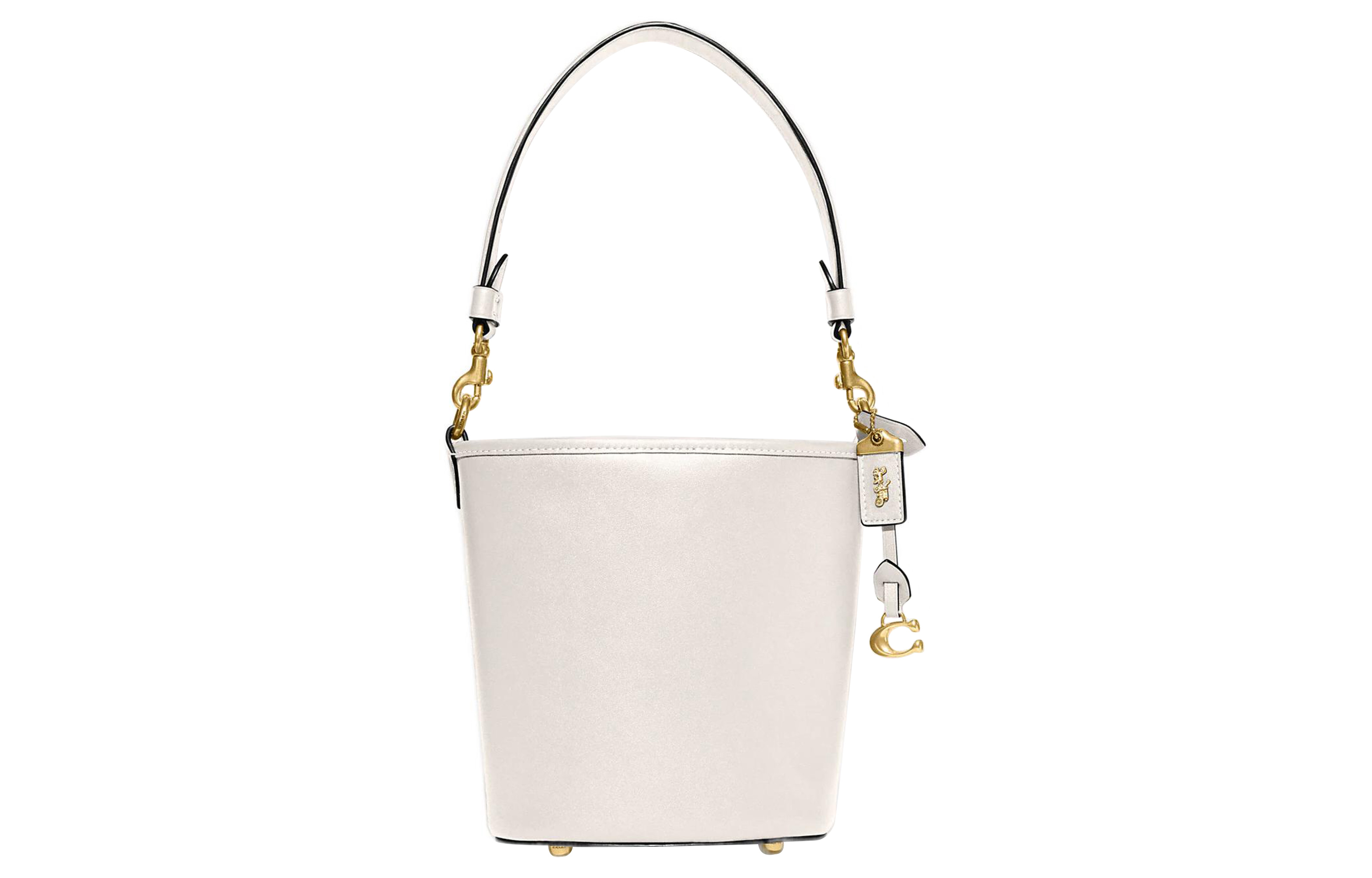 

COACH Кожаная ведерка мини через плечо женская белая