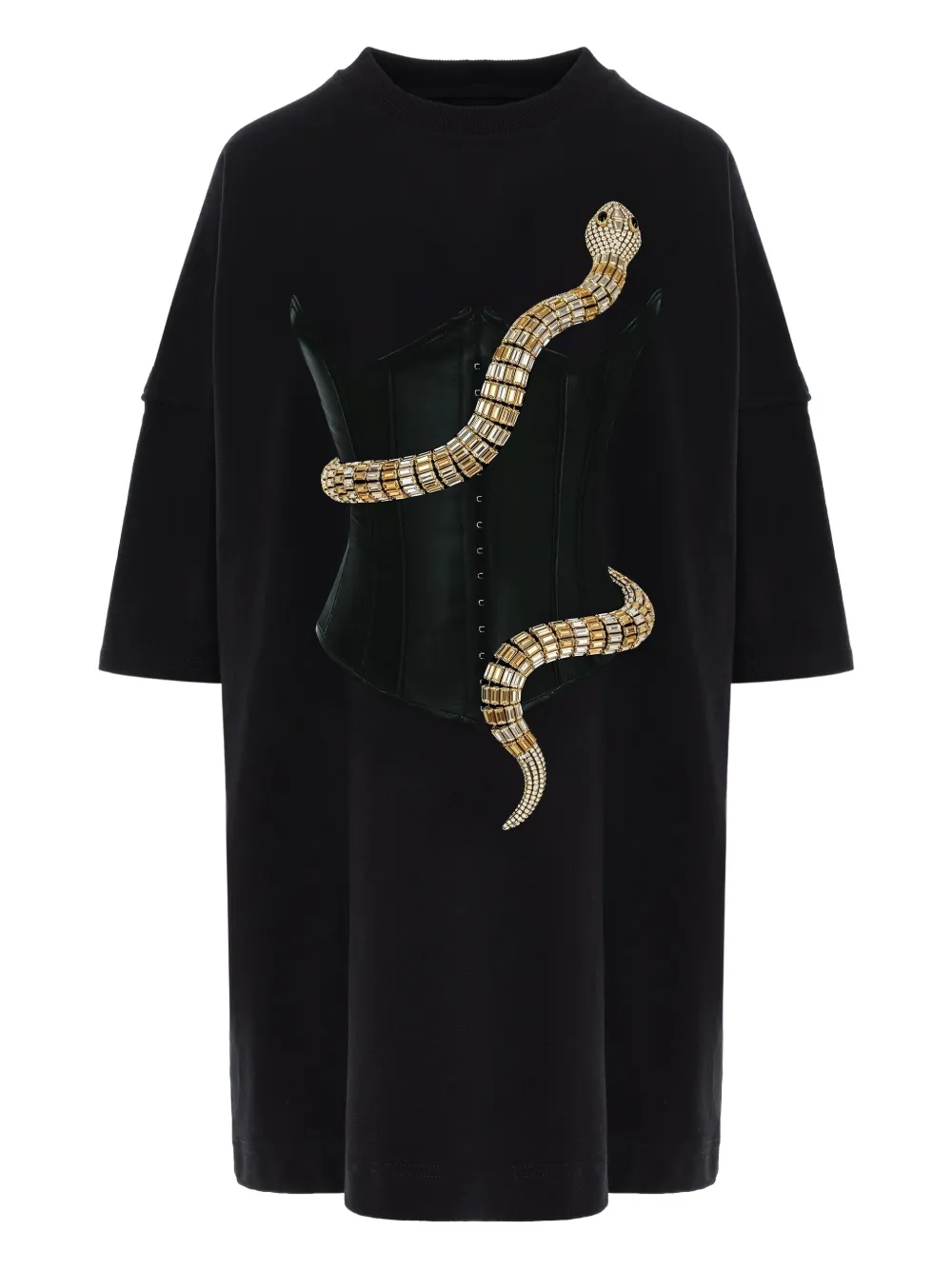 

Мини-платье с принтом Eva Hamza, черный