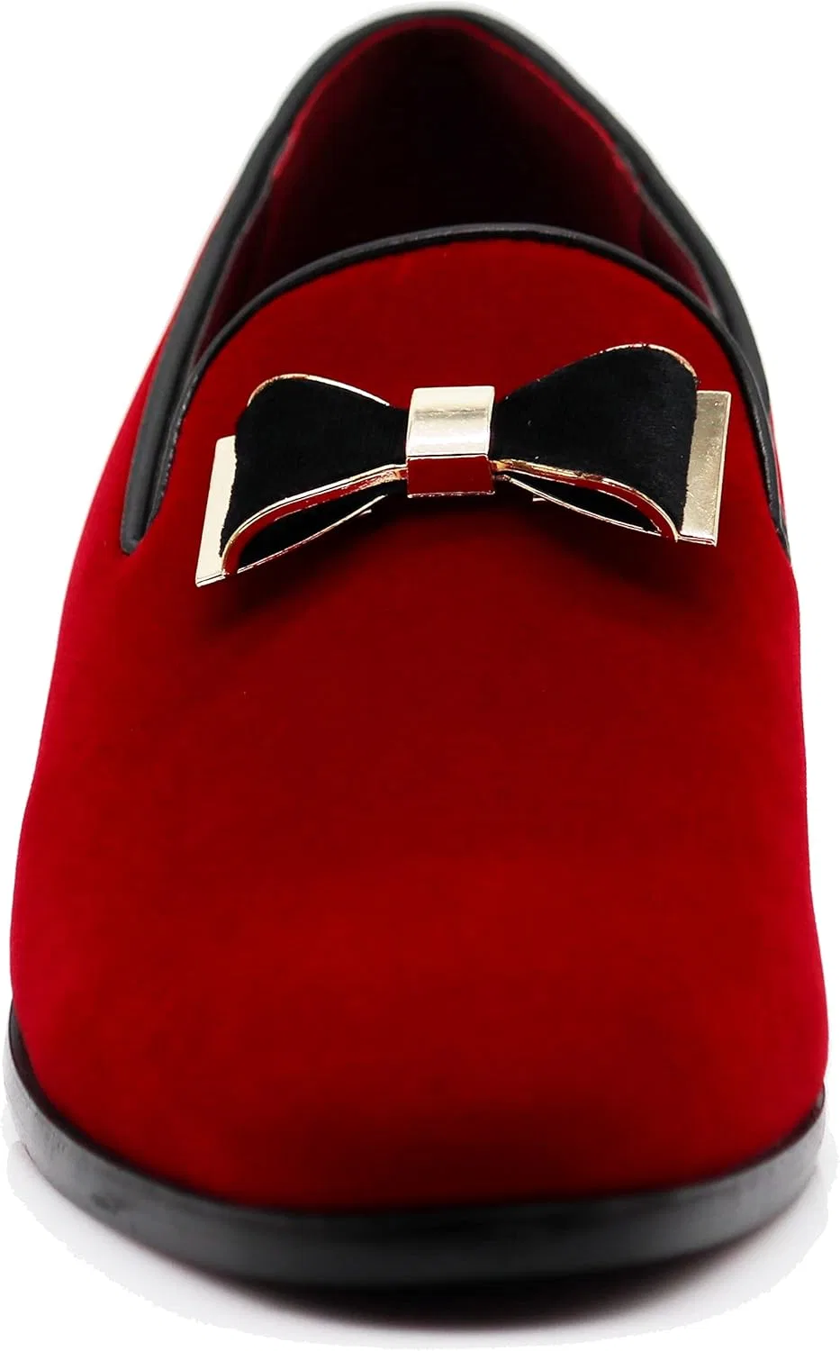Винтажные однотонные бархатные лоферы Enzo Romeo Hombres, Red 07 — фото 2