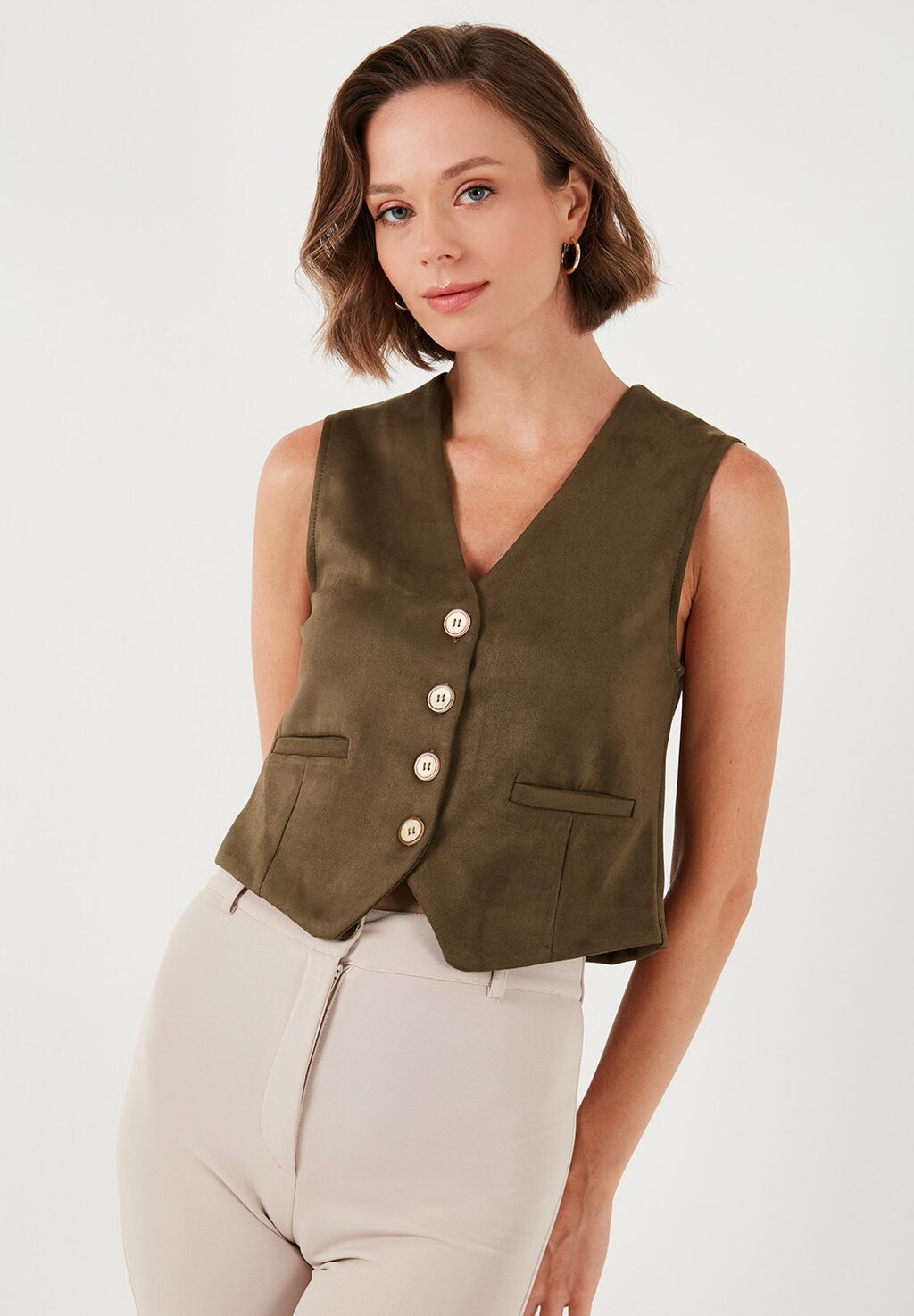 

Жилет REGULAR FIT LELA, хаки