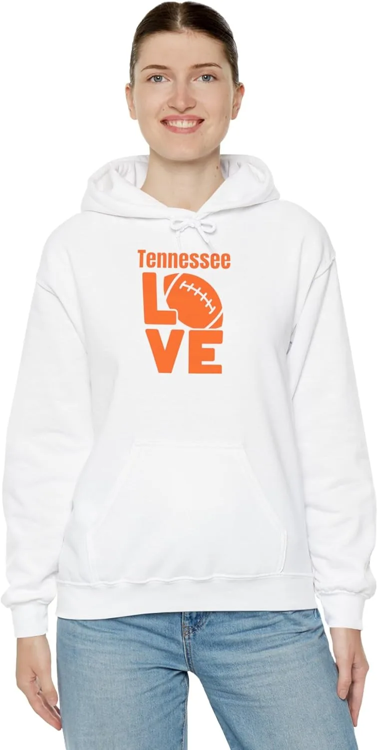 Толстовка Tennessee Love - идеально подходит для игровых дней, футбольных болельщиков, обеспечивает комфорт, унисекс, спортивная одежда, отличный подарок GENERIC, белый