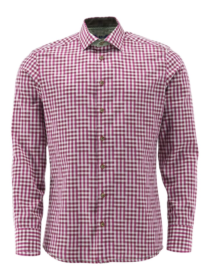 

Традиционная рубашка Зуфир темно-красного цвета OS-Trachten