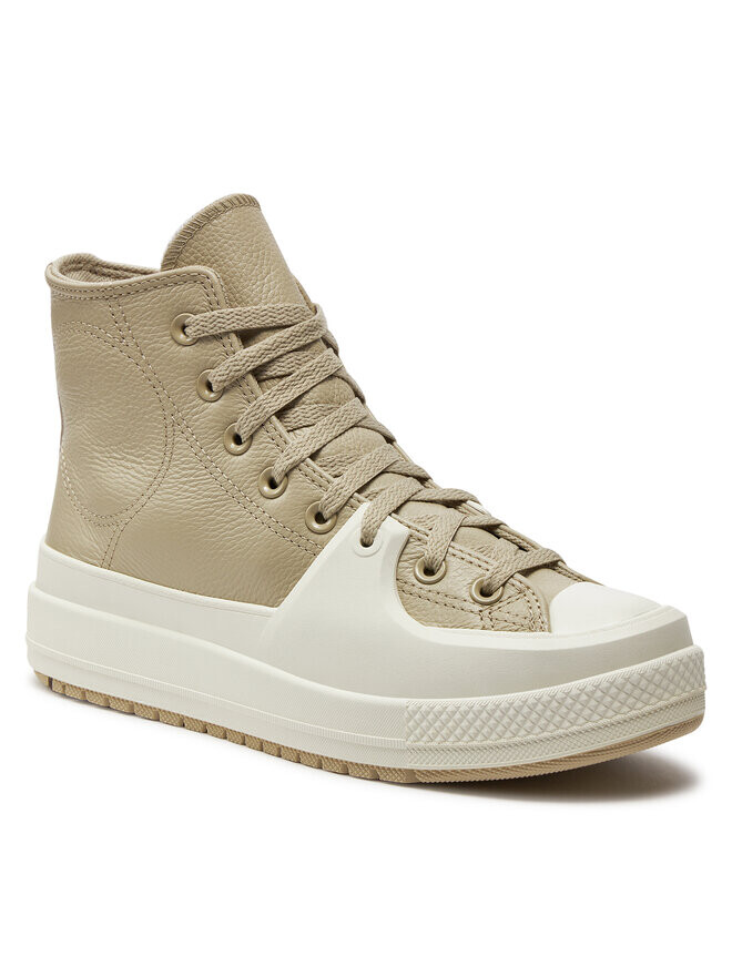 Кеды Converse Chuck Taylor All Star Construct Leather, бежевый — фото 2