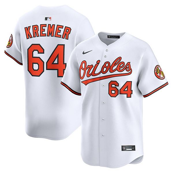 

Мужская белая альтернативная лимитированная игровая футболка dean kremer baltimore orioles Nike