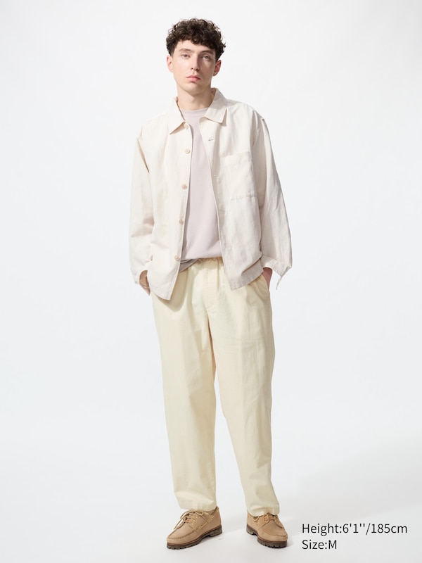 Брюки Easy из смеси льна Uniqlo, 30 natural