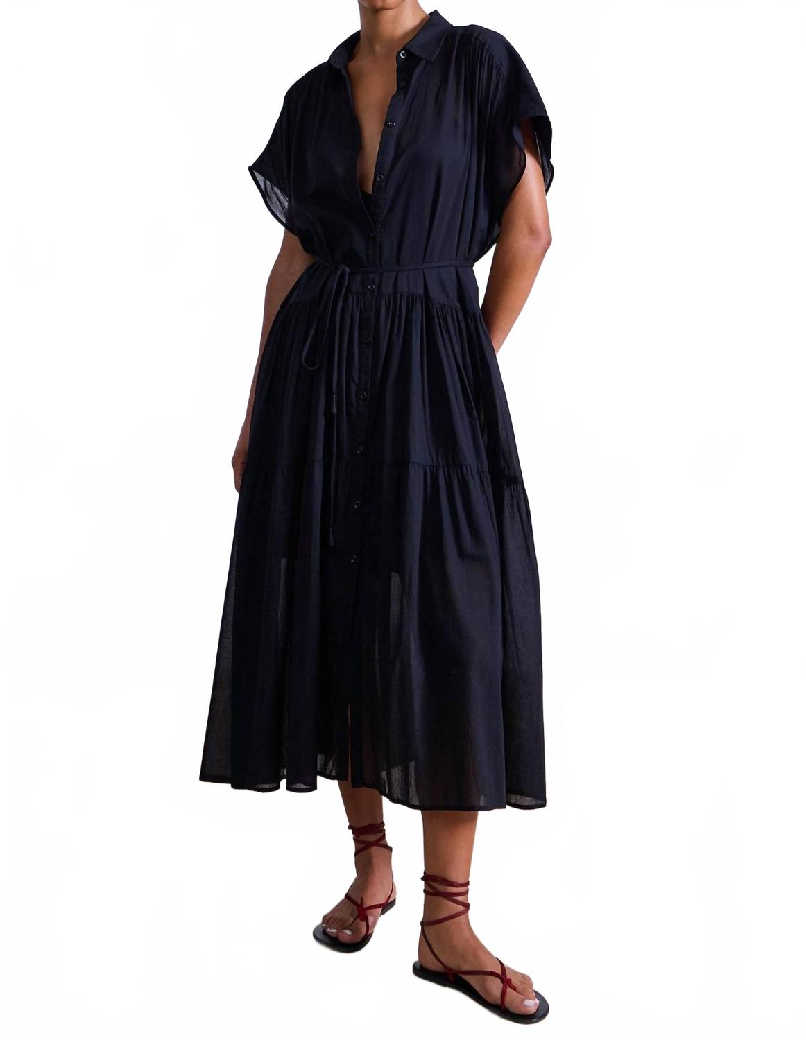 

Платье макси Agnezca черного цвета Apiece Apart, черный