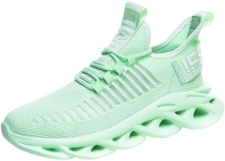 

Мужские кроссовки Clolinde большого размера с сетчатым верхом, дышащие и вязаные - удобные, модные спортивные кроссовки для активных мужчин с увеличенными размерами, зеленый