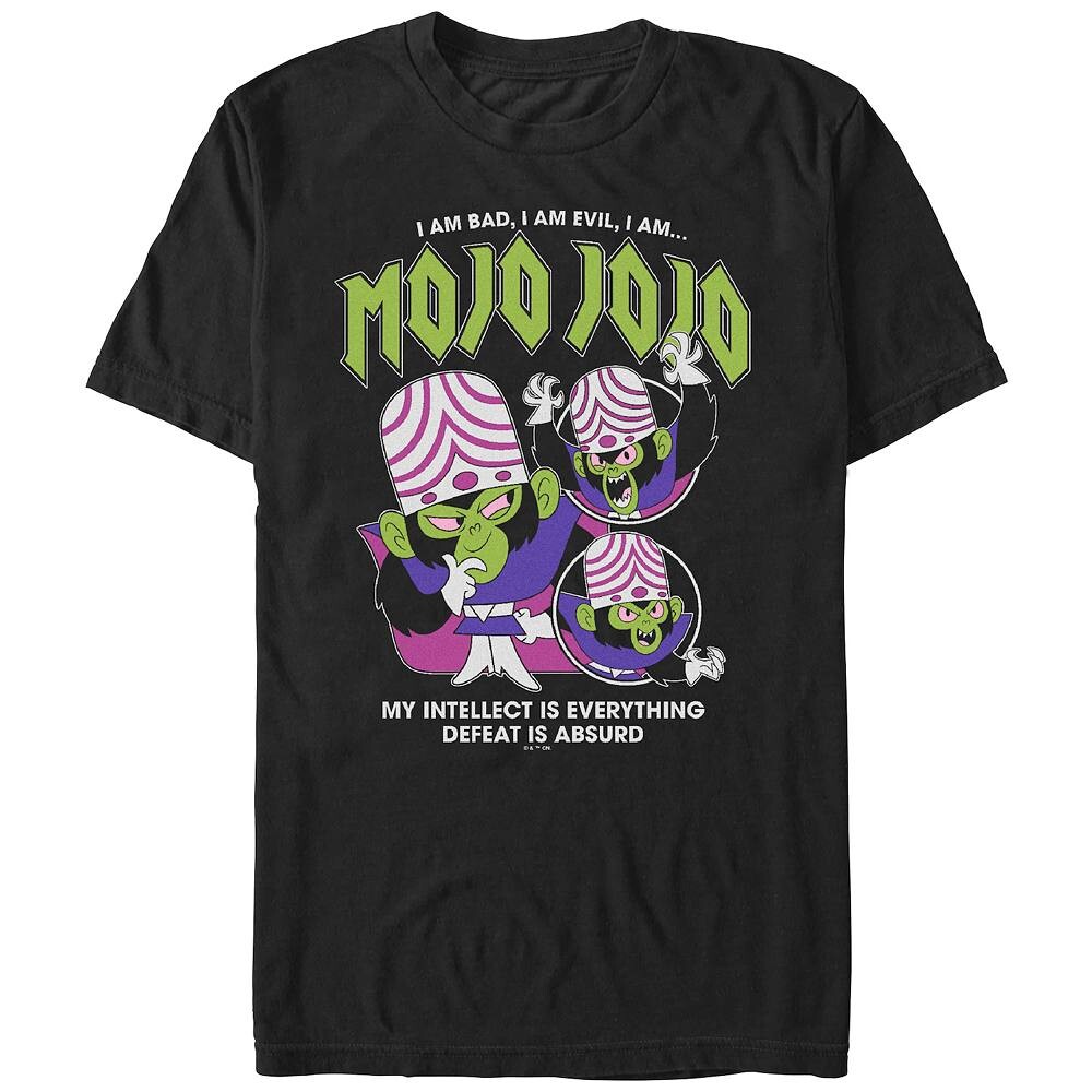 

Мужская футболка с рисунком The Powerpuff Girls Mojo Jojo Bad And Evil Licensed Character, черный