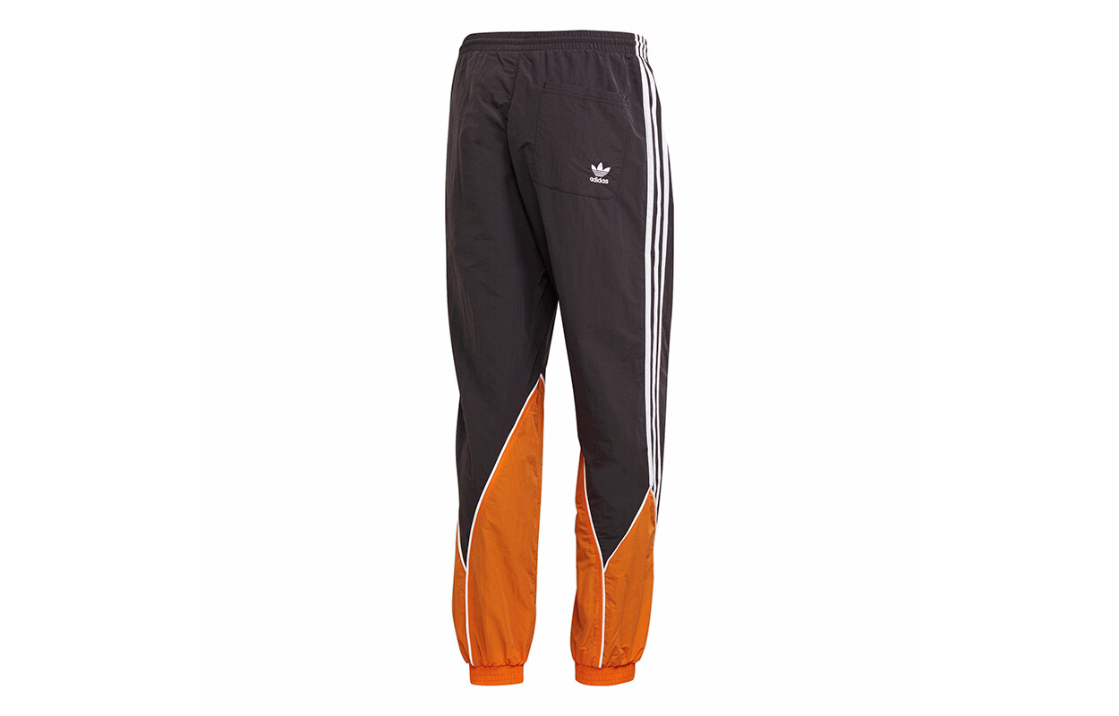 Мужские спортивные брюки Adidas Originals комбинированные, черно-оранжевый — фото 2