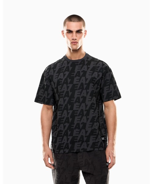 

Футболка с круглым вырезом, органический хлопок, с логотипом, ASV EMPORIO ARMANI EA7