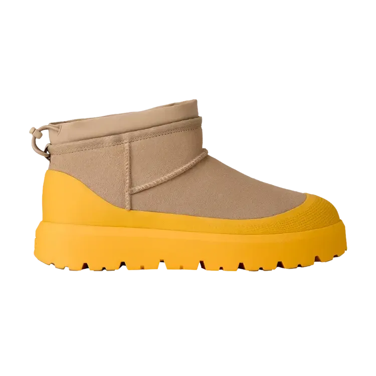 Угги с яркой подошвой UGG Classic Ultra Mini Weather Hybrid, светло-коричневый