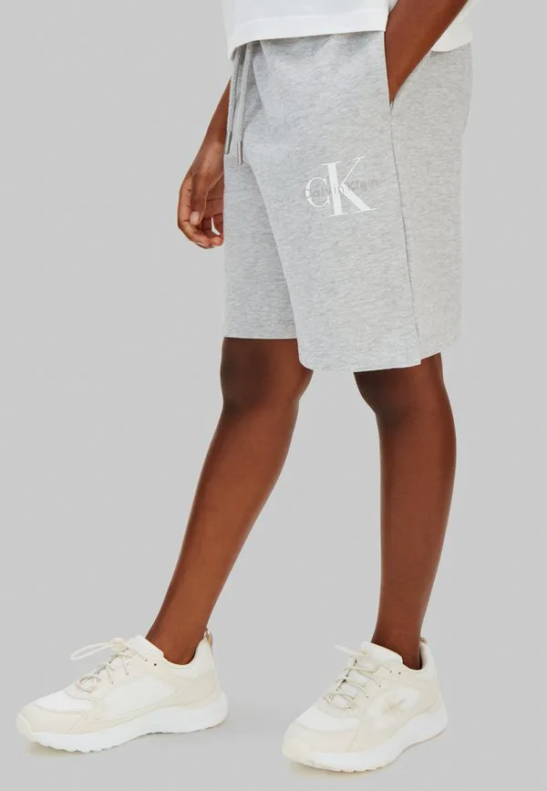 Шорты унисекс с монологотипом и свободным кроем Calvin Klein Jeans, Grey — фото 3