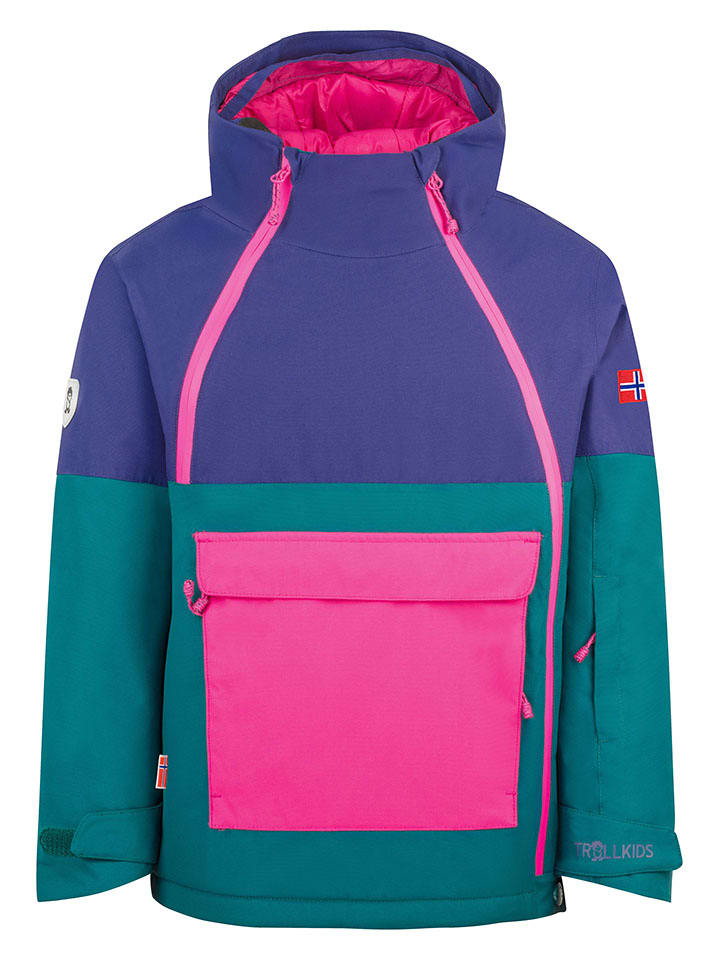 

Куртка для лыж/сноуборда Eikedalen фиолетового/бензинового цвета Trollkids
