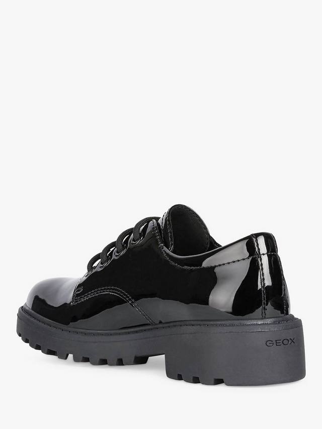 Детские школьные дерби Casey из искусственной лаковой кожи Geox, Black — фото 4