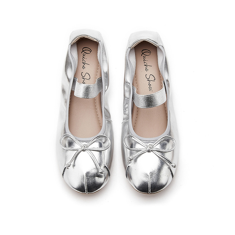 Белые женские туфли Flat Mary Jane от QUICHESHOES — фото 3