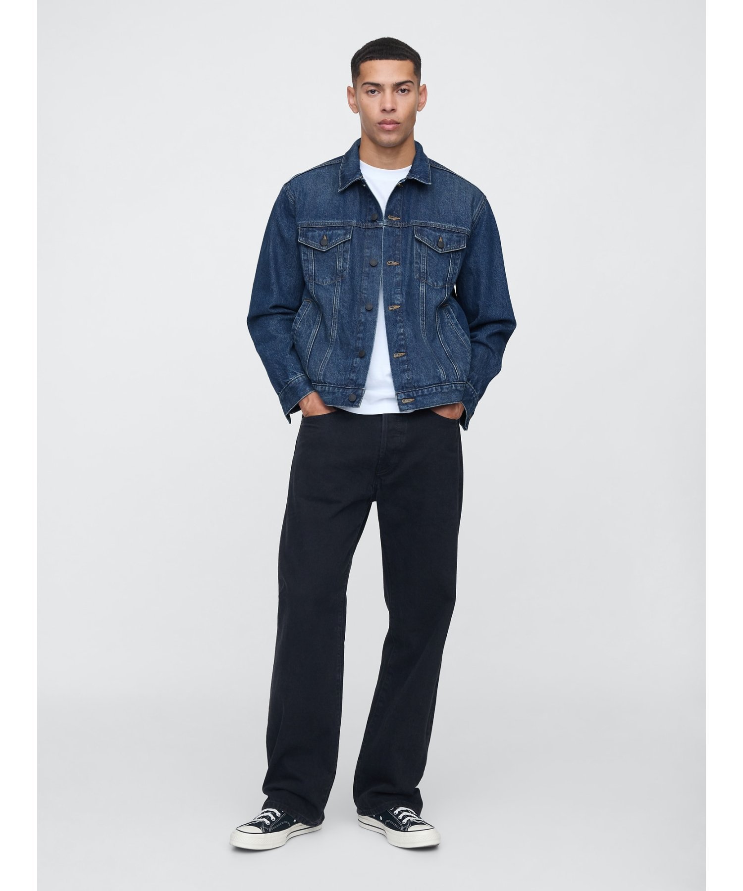 (M) Джинсовая куртка Icon GAP, MEDIUM_WASH