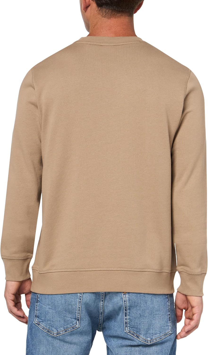 BOSS мужской свитшот с логотипом из французского футера, Desert Taupe — фото 2