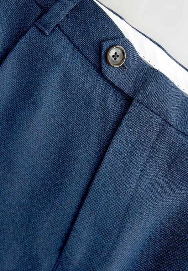 Зауженные, фактурные, элегантные брюки с боковой регулировкой Next, Navy Blue — фото 3