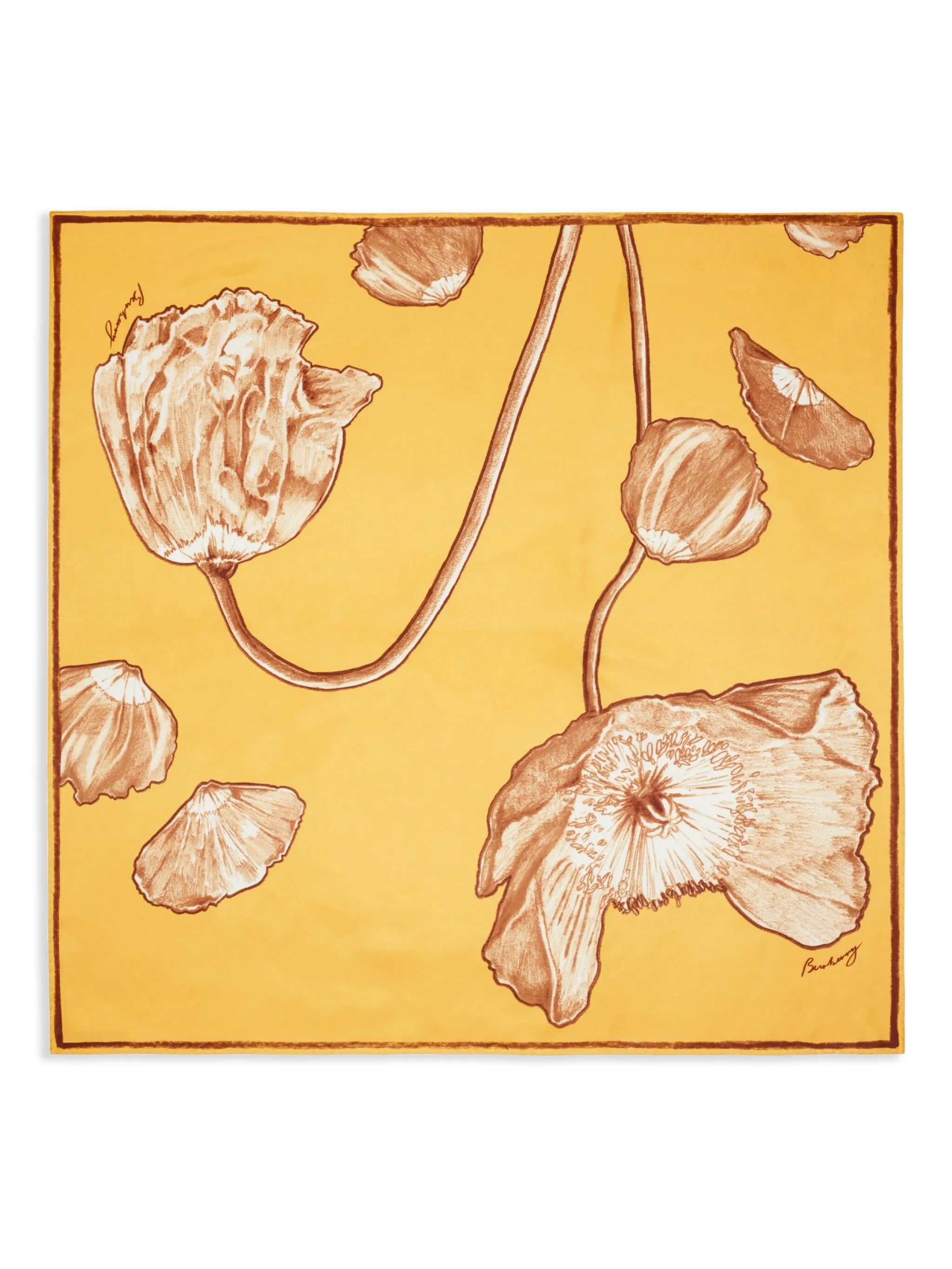 

Шелковый платок Burberry, желтый