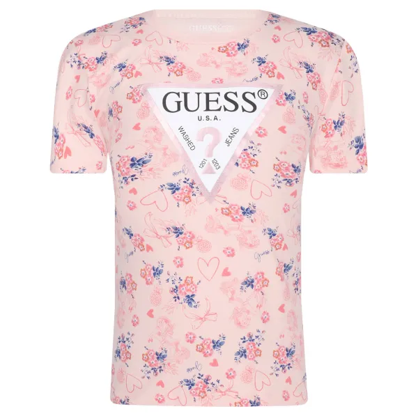 

Футболка стандартного кроя Guess, розовый