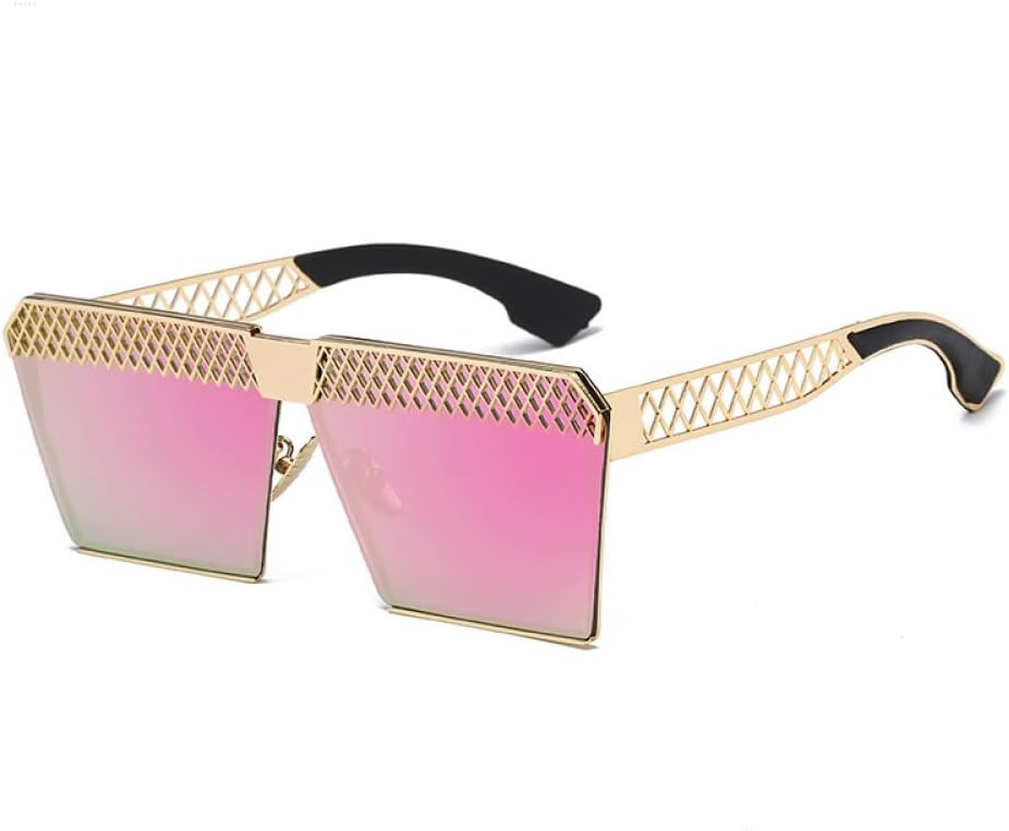 

Большие солнцезащитные очки для женщин и мужчин в стиле ретро, ​​для вождения автомобиля, защита от ультрафиолета UV400, металлические солнцезащитные очки LANGSER, Pink