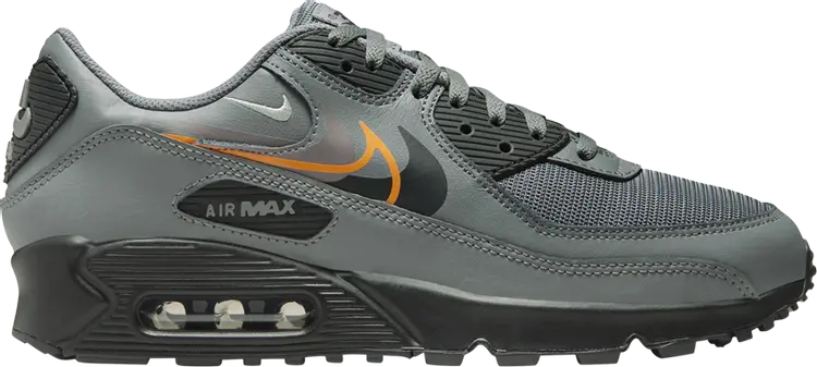 

Кроссовки Air Max 90 'Multi Swoosh - Smoke Grey Mandarin', серый