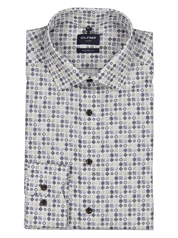

Рубашка OLYMP Hemd Luxor - Modern fit -, цвет Beige/Dunkelblau