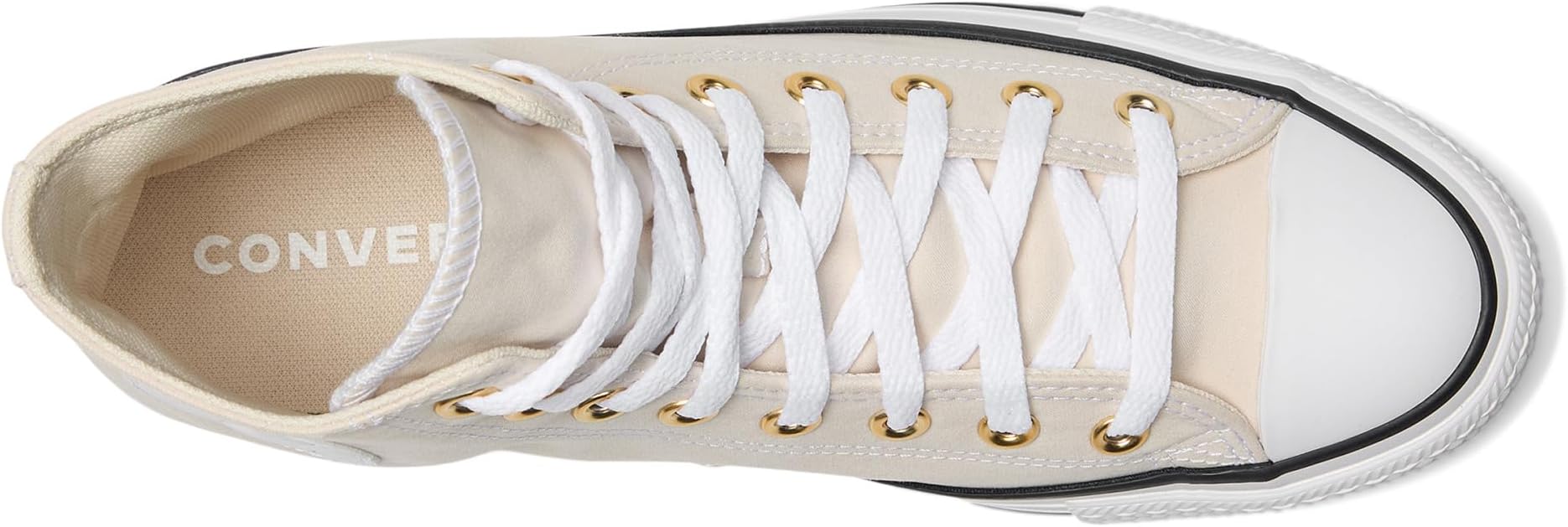 Кроссовки Converse Chuck Taylor All Star High-Top Sneaker, цвет Light Dune/White/Gold — фото 2