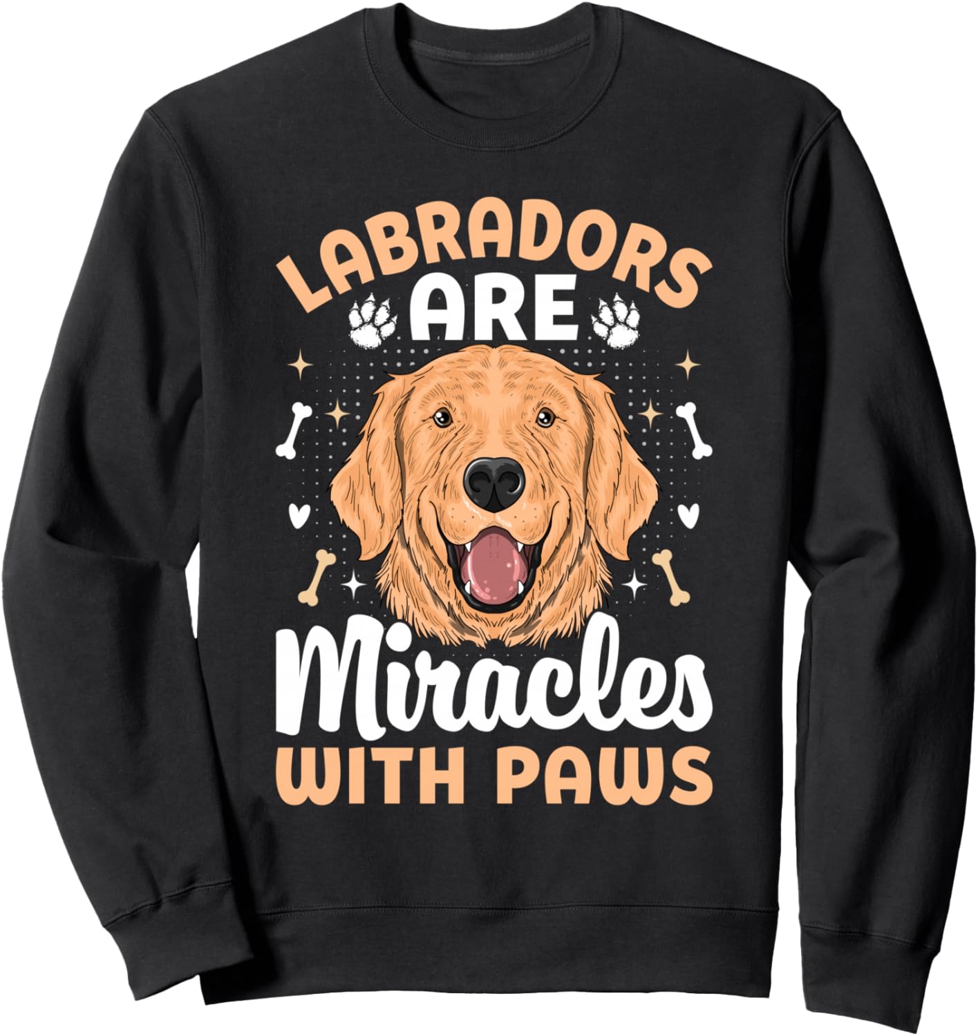 

Толстовка с надписью «Лабрадоры - это чудеса с лапами» Labrador Retriever Dog Gifts For Dog Lovers, черный