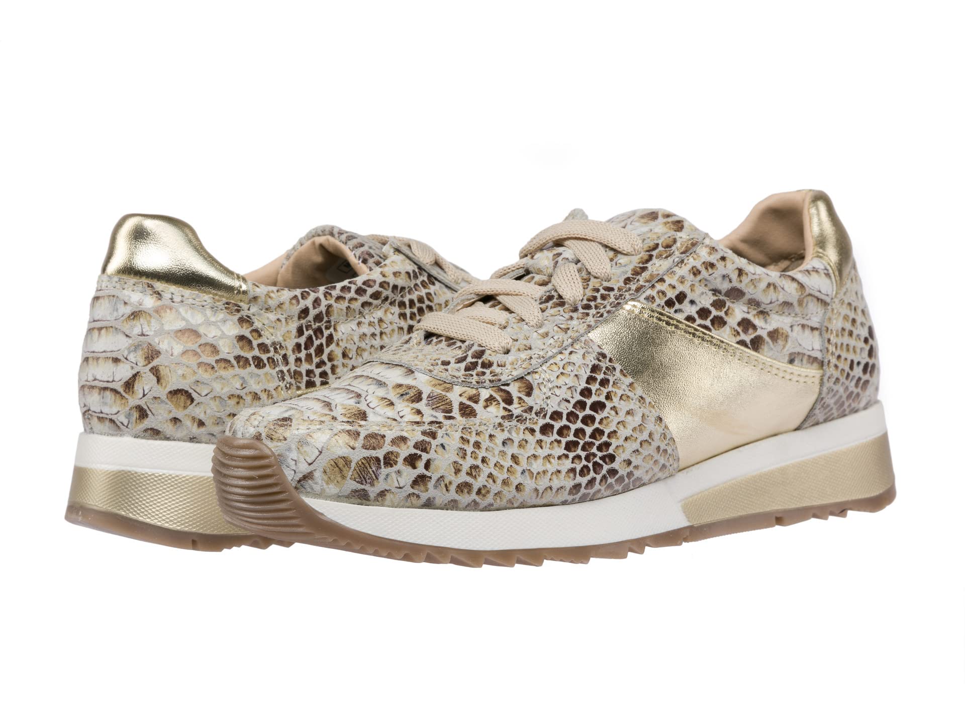 Кроссовки CoFi Holly Unique Printed Leather Fashion Sneaker, Tan Snake Print 1