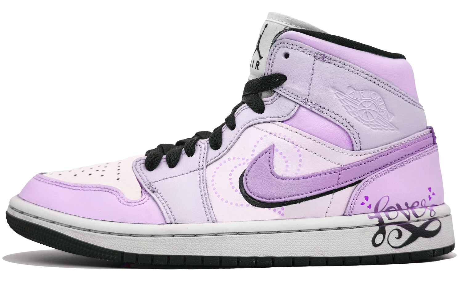 

Кроссовки Air Jordan 1 Vintage Basketball Shoes Women's Mid-top Dark Purple/black, фиолетовый