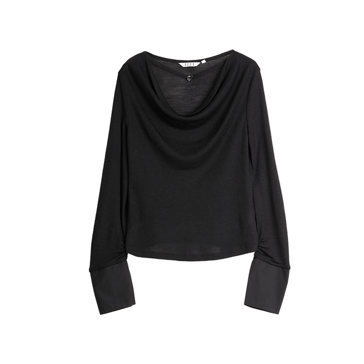 

ELLE Футболка женская Black Crew Neck тонкая