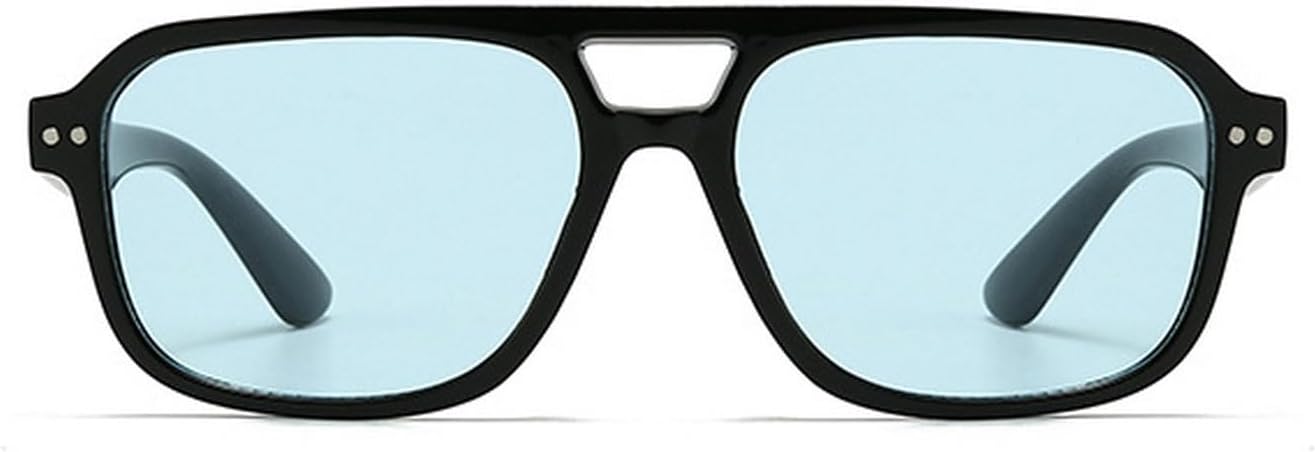 

Laureles Модные солнцезащитные очки с двойной перемычкой, квадратной формы, женские, в стиле ретро, ​​с заклепками, мужские, для активного отдыха, с градиентным переходом, в стиле Y2K, размер L18, C3