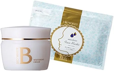 Набор Ebis — Масок и крема для лица Bee White Cream и Uruoi-to N Moisture Beauty Mask 36 шт, 40 г