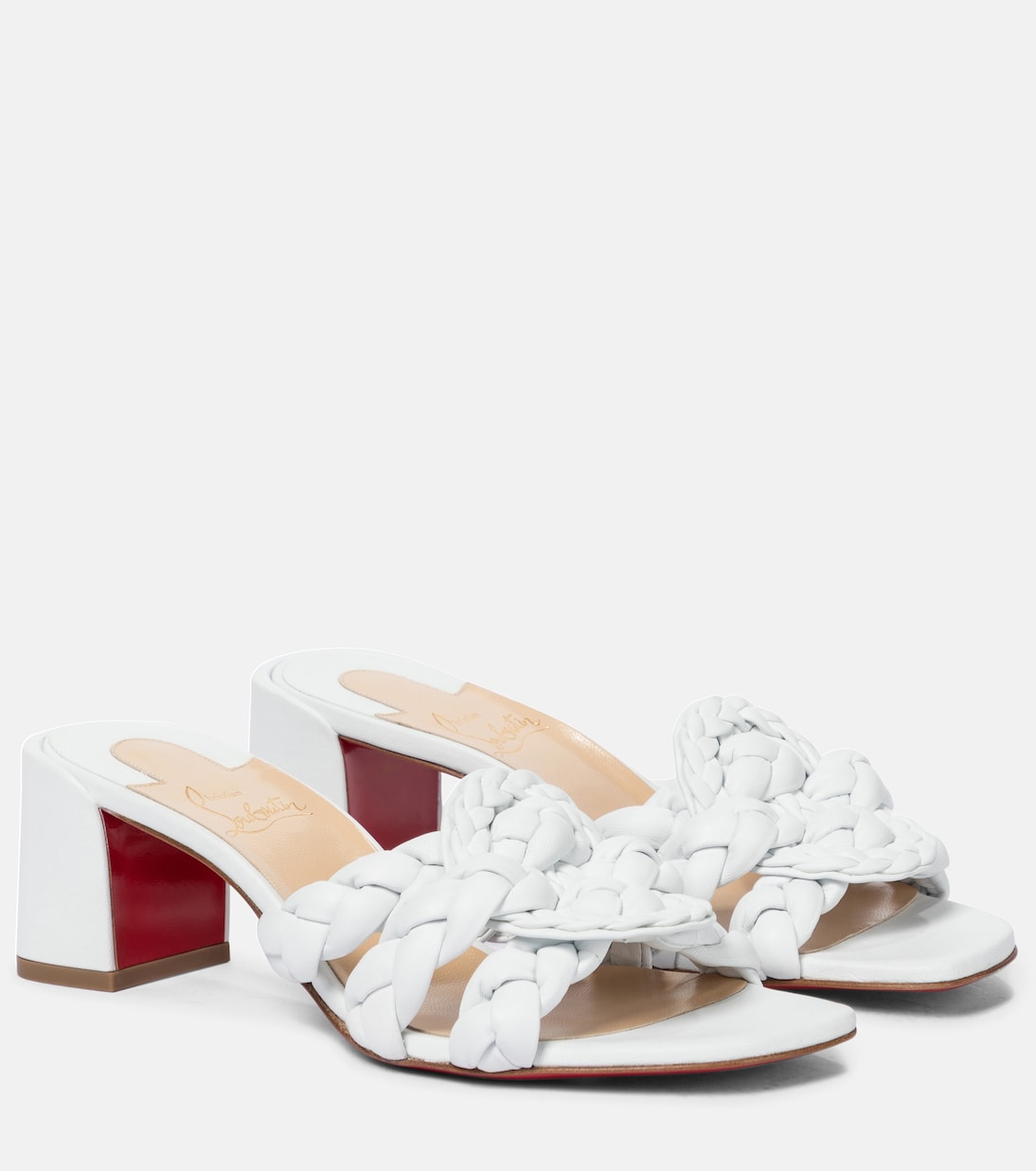 Мармела 55 сандалии из плетеной кожи Christian Louboutin, белый