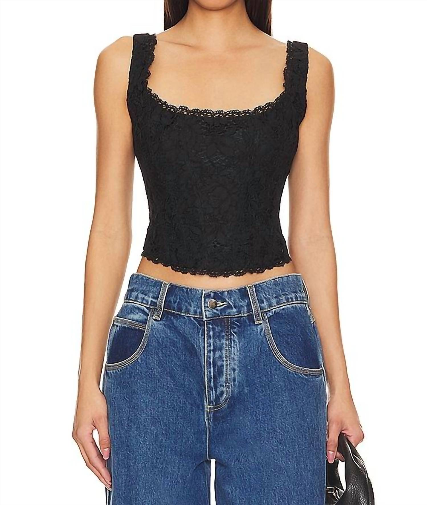 

Бюстье Lorelai в черном цвете LoveShackFancy