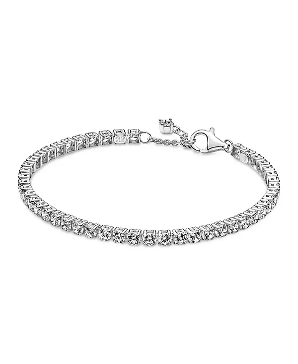 

Теннисный браслет с кубическим цирконием Pandora, silver