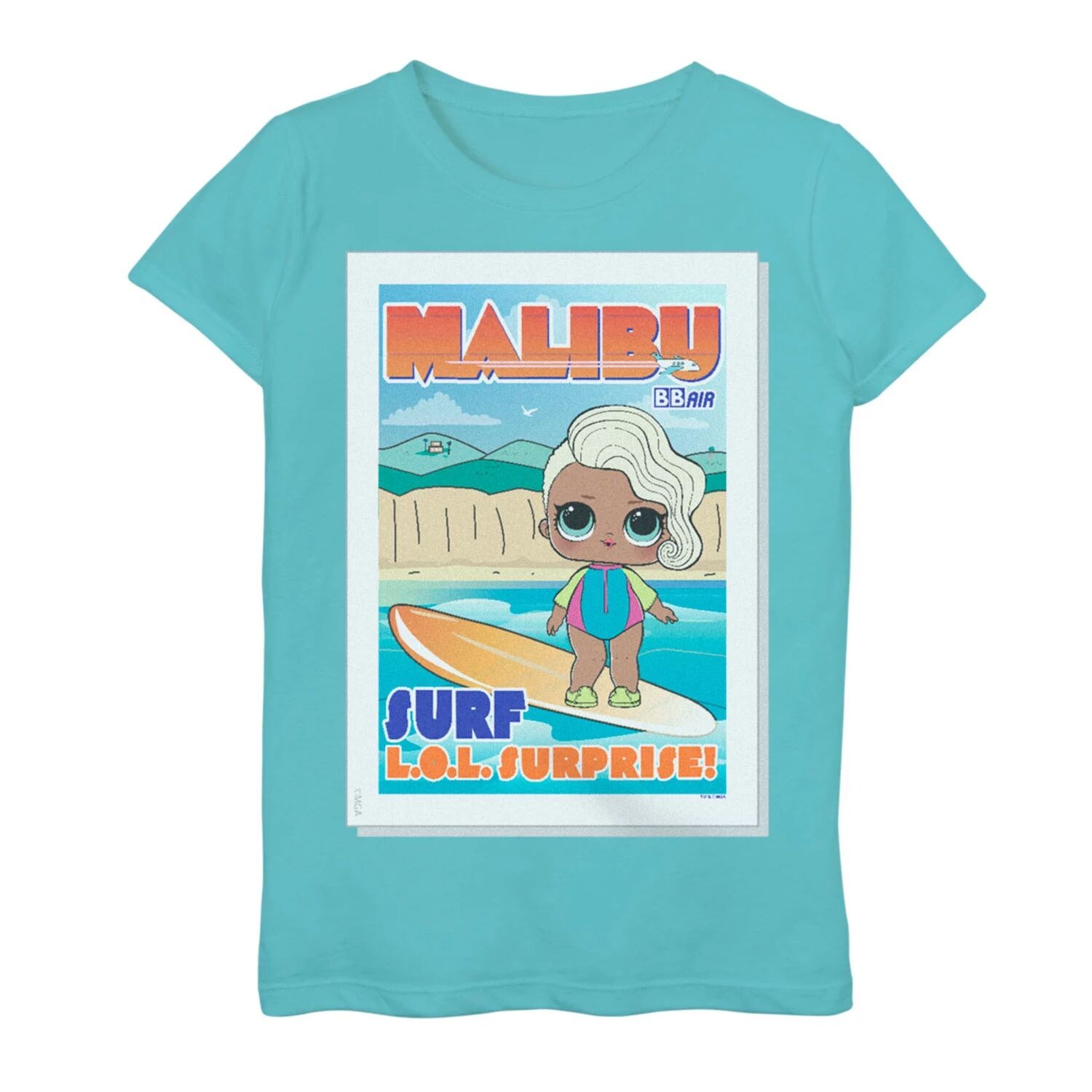 

Девочки 7-16 Л.О.Л. Сюрприз! Футболка Malibu Surf с рисунком Licensed Character
