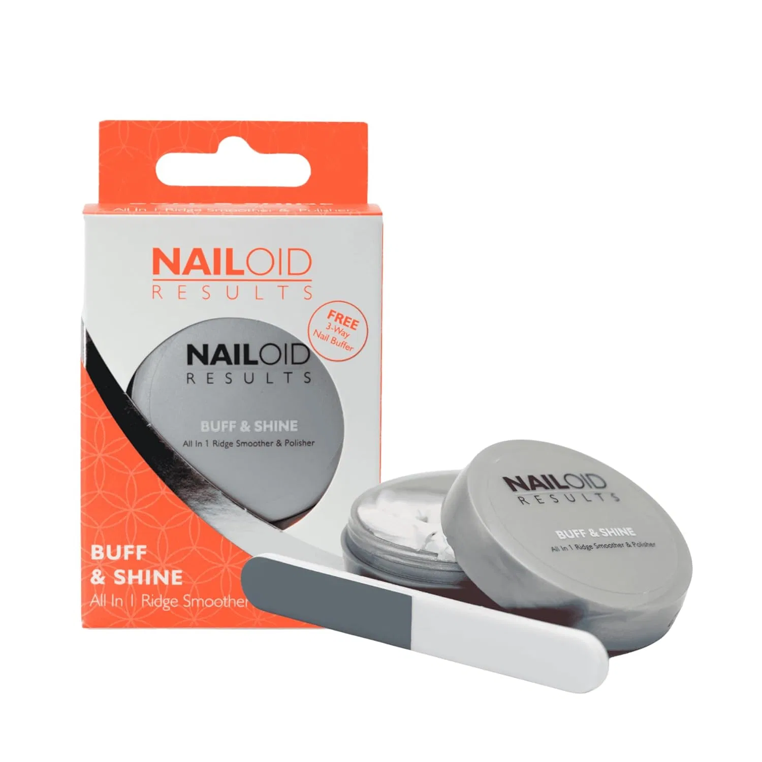 Средство для полировки ногтей Nailoid All-in-One Buff and Shine, 15 г Nailoid, Buff & Shine