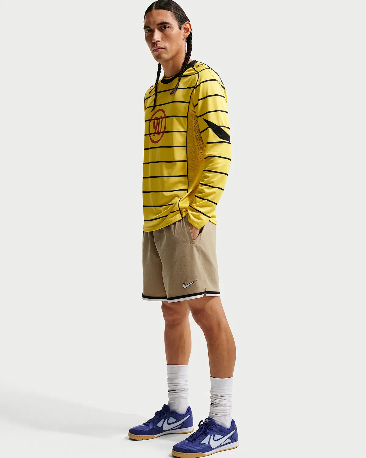 Мужские футбольные шорты Nike Dri-FIT 5", Filbert/Off Noir/Summit White/Summit White — фото 4