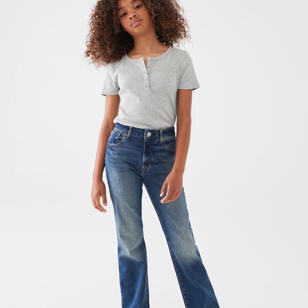 

Джинсы flare-fit с высокой посадкой Gap, синий