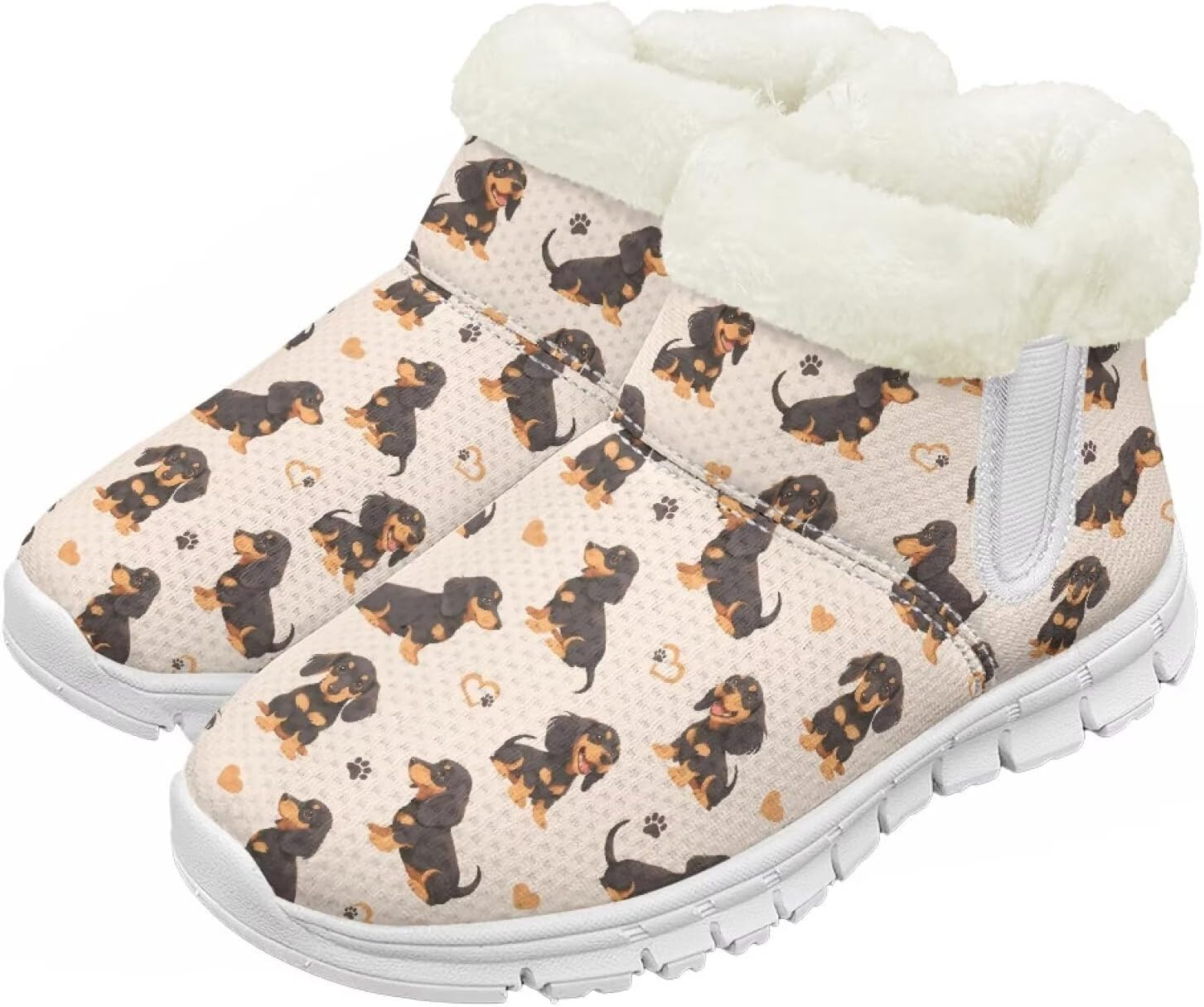 

Детские зимние сапоги для девочек, водонепроницаемые, противоскользящие, для холодной погоды, с искусственным мехом, походные ботинки Goronwyfloyd, Dachshunds