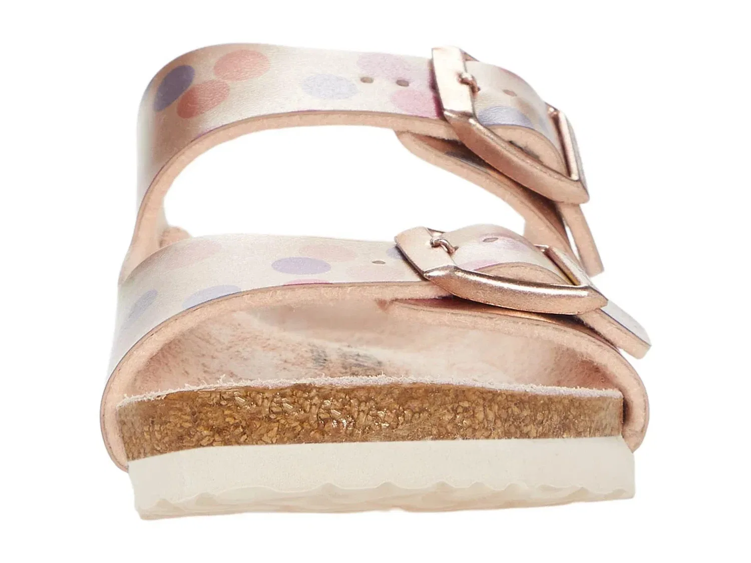 Молодежные сандалии Birkenstock Arizona в розовый горошек, шлепанцы Birko-Flor ZOGG11 — фото 3