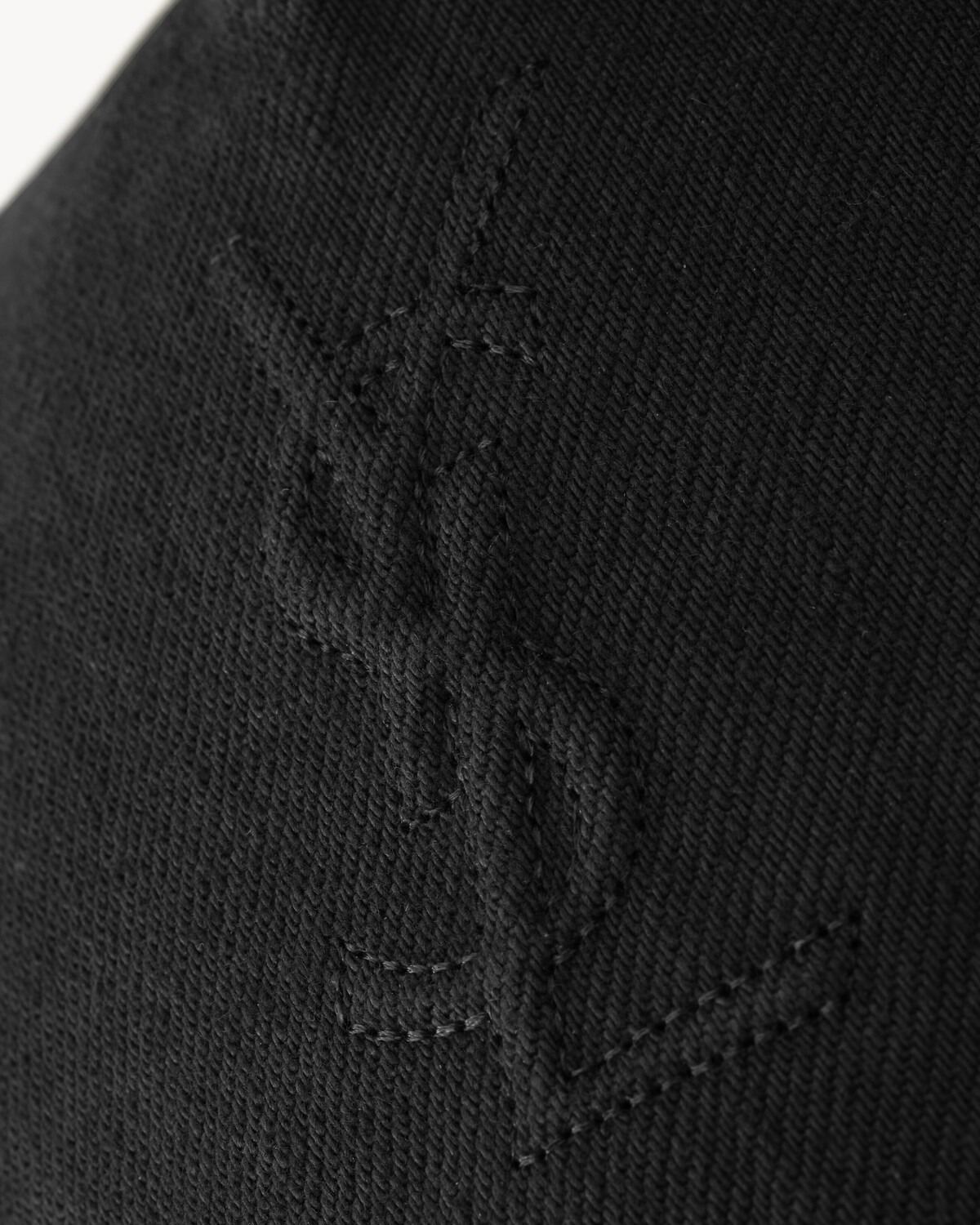 Кепка CASSANDRE из хлопкового денима твил SAINT LAURENT, черный — фото 4