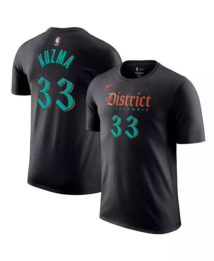 

Мужская футболка Кайла Кузмы Black Washington Wizards 2023/24 City Edition с именем и номером Nike