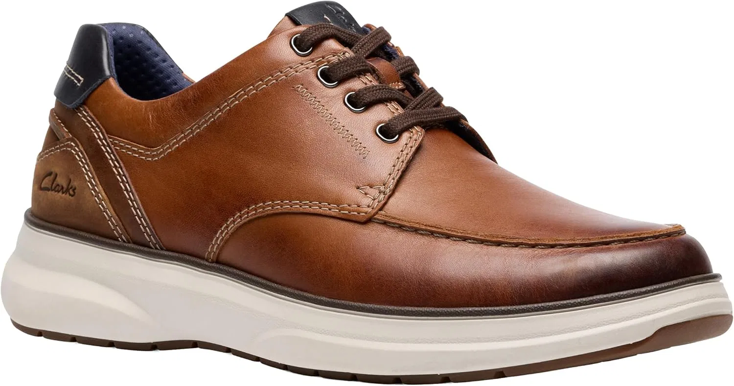 Туфли Clarks Herren Mullan Moc-, Dark Tan Lea — фото 4