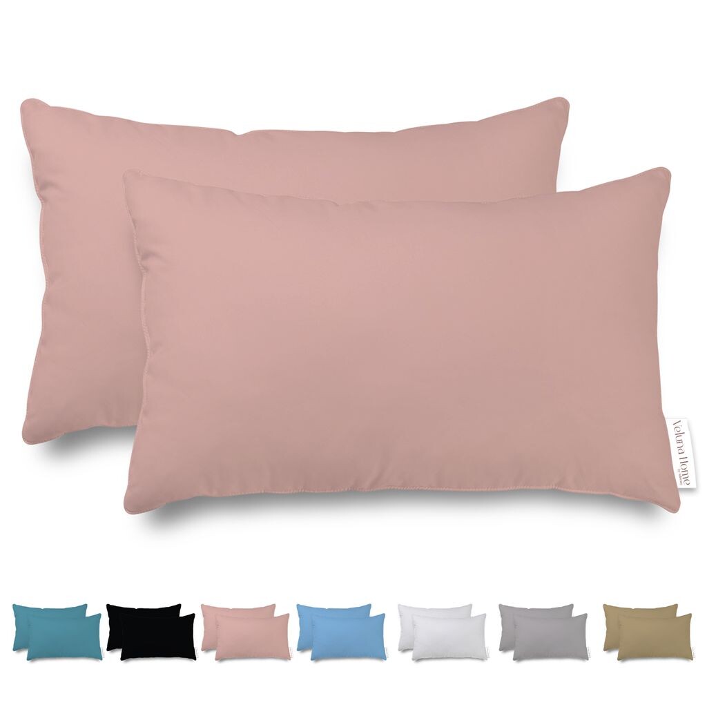 

Наволочка Veluna Home 50x70см - 100% хлопок (2 шт.) - розовый - плотная ткань 57 нитей/см² - наволочка - сертифицирован Oeko Tex - Renforcé