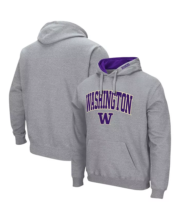 

Мужская толстовка с капюшоном Washington Huskies Arch & Logo 3.0 Pullover Hoodie Colosseum, серый