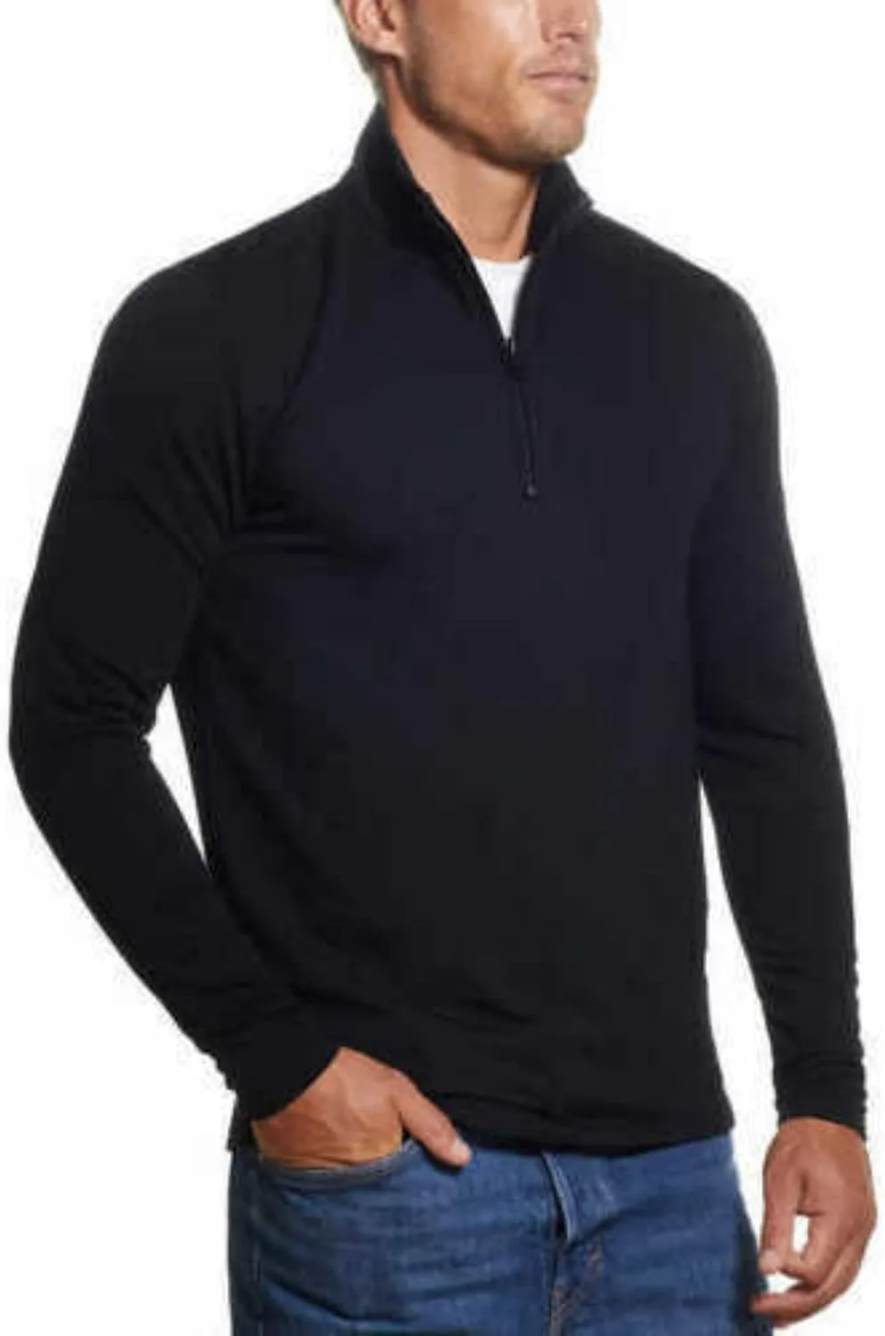 

Винтажный мужской флисовый свитер с молнией на четверть Weatherproof Vintage