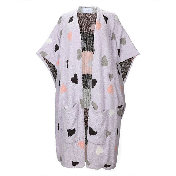 

Женский уютный вязаный халат-плед Memoi